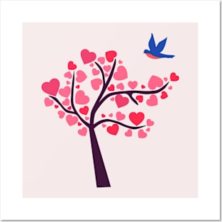 Heart Tree (light background) Posters and Art